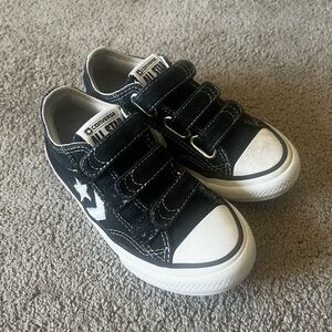 Converse Kids Black and White Velcro Sneakers